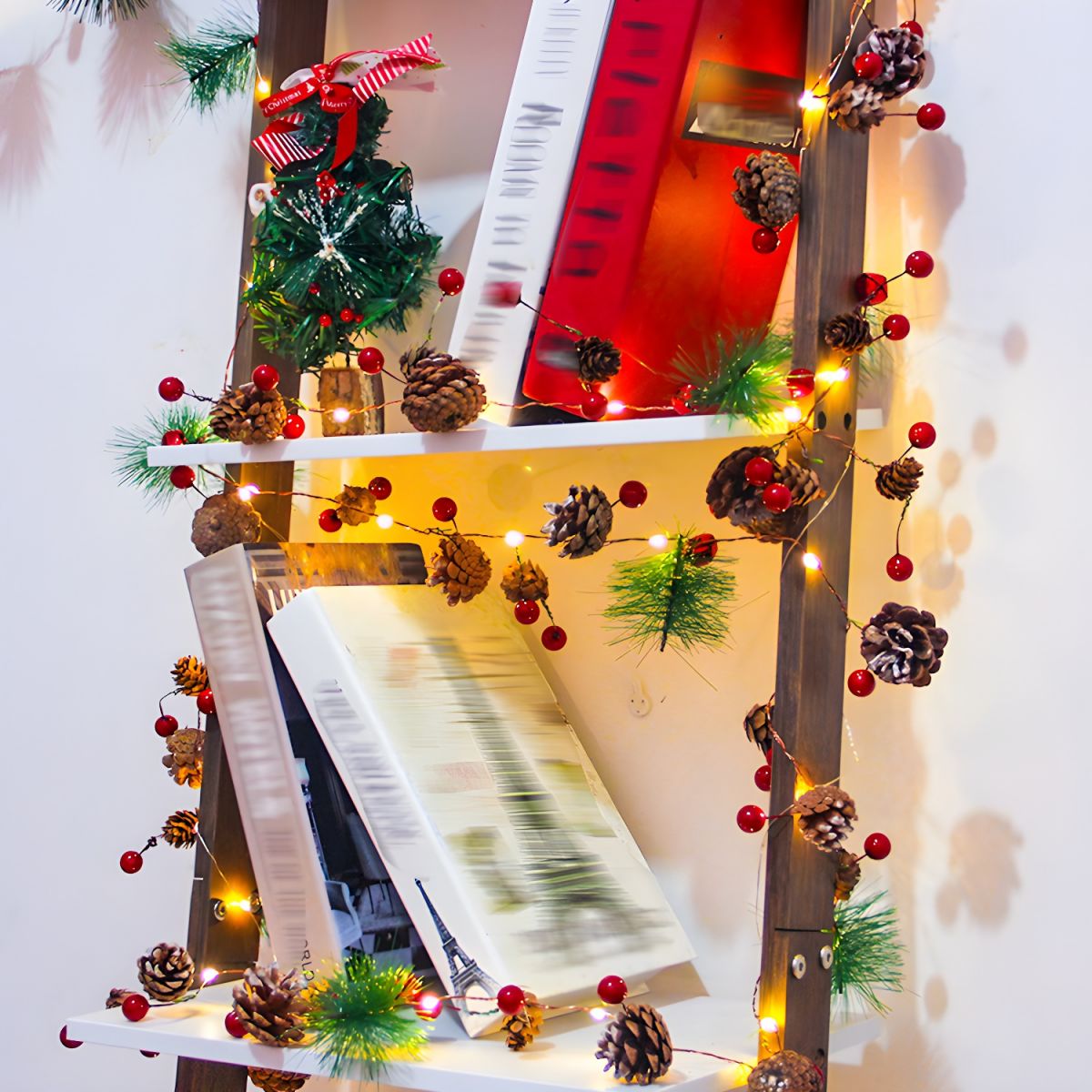 Modern Artistic Christmas Lights Plastic LED String Lights for Interior Spaces