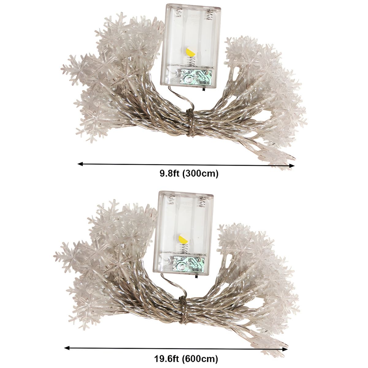 Modern Artistic LED String Lights Plastic Snowflake Decorative Lights for Exterior Spaces