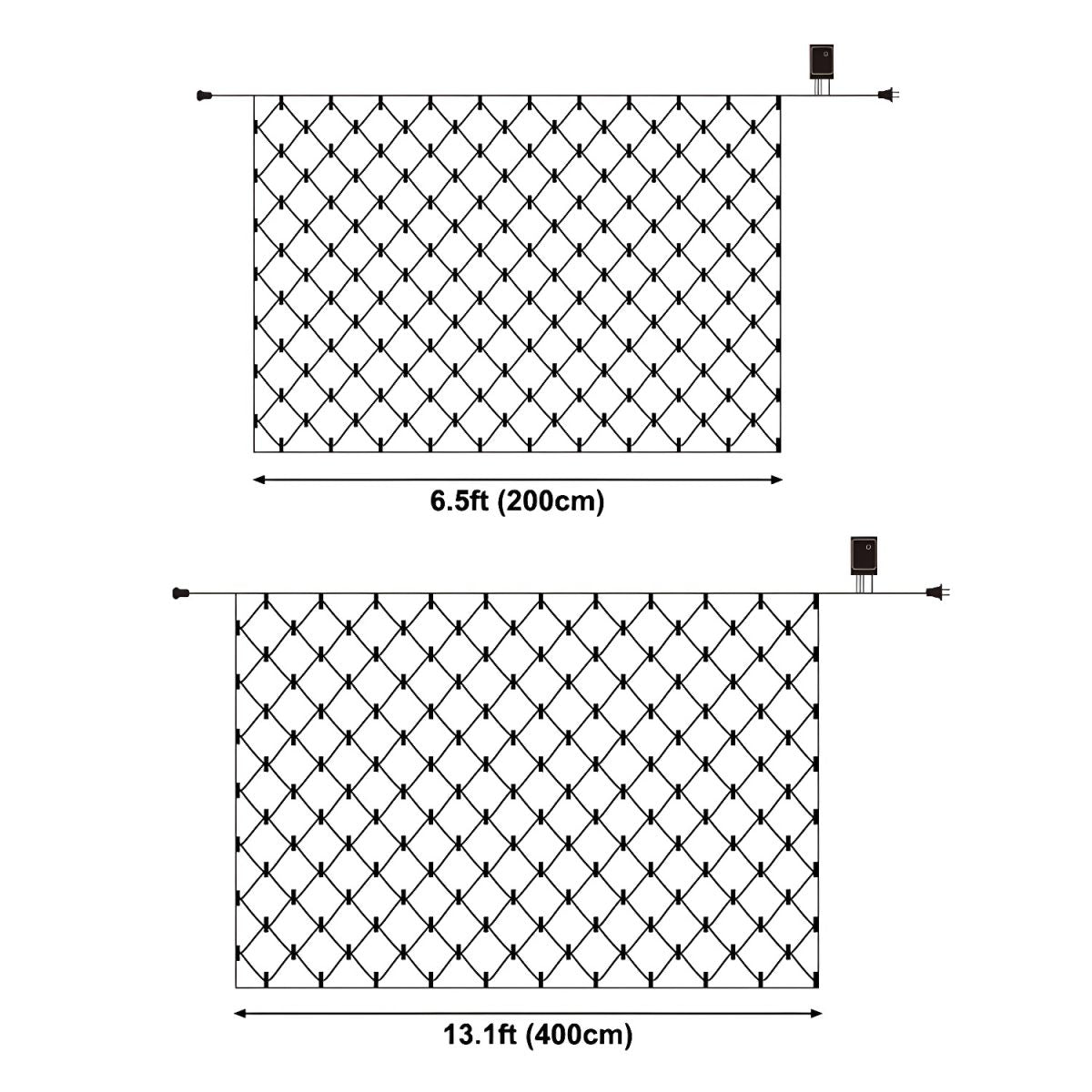 Net Shaped Solar Curtain String Light Set Nordic Plastic Outdoor LED Landscape Light
