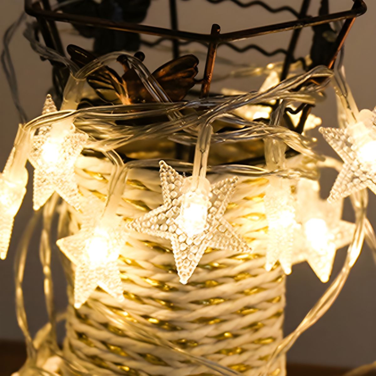 Modern Artistic LED String Lights Plastic Starry Decorative Lamp for Exterior Spaces