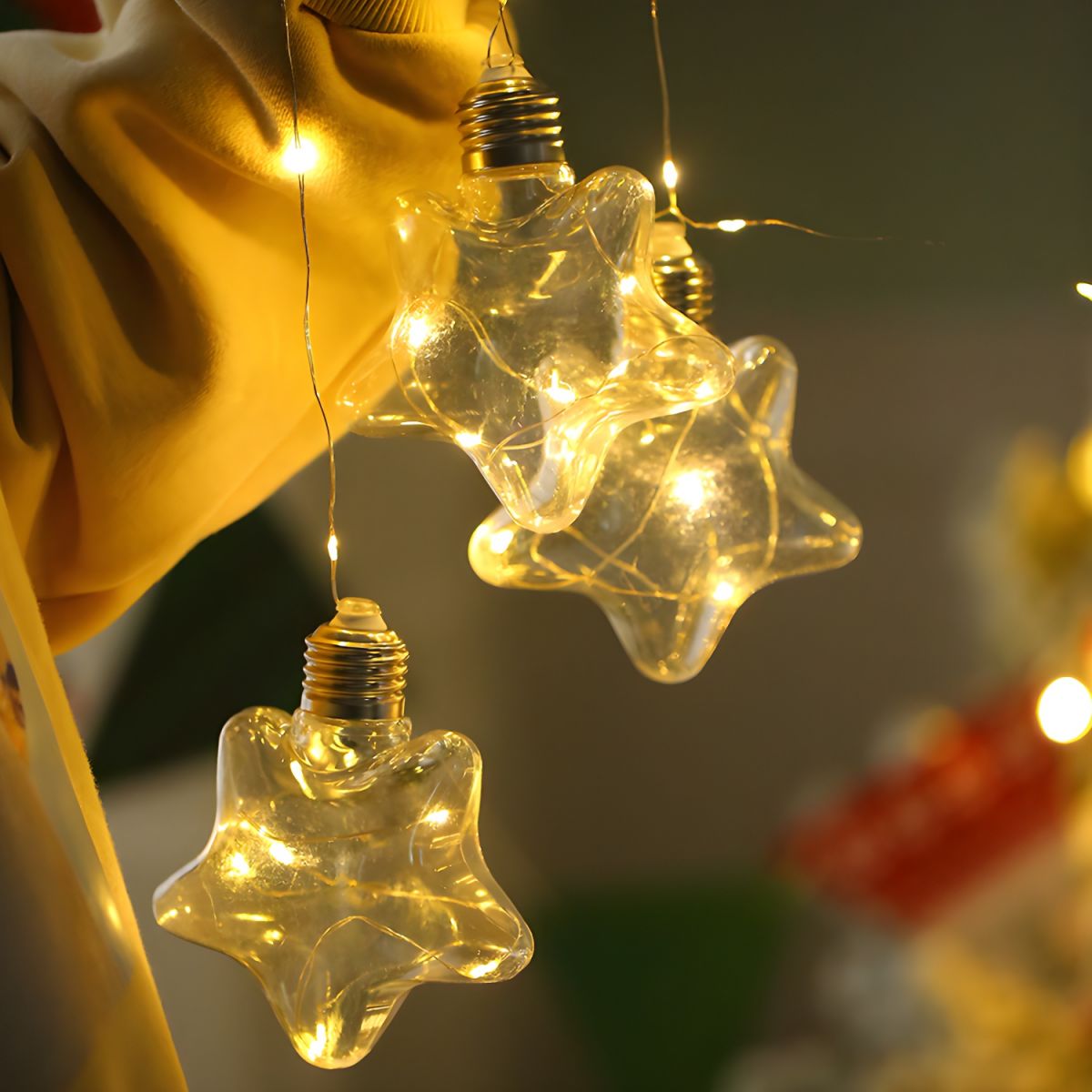 Star Shade Bedroom Battery String Light Contemporary LED Fairy Lighting in Clear