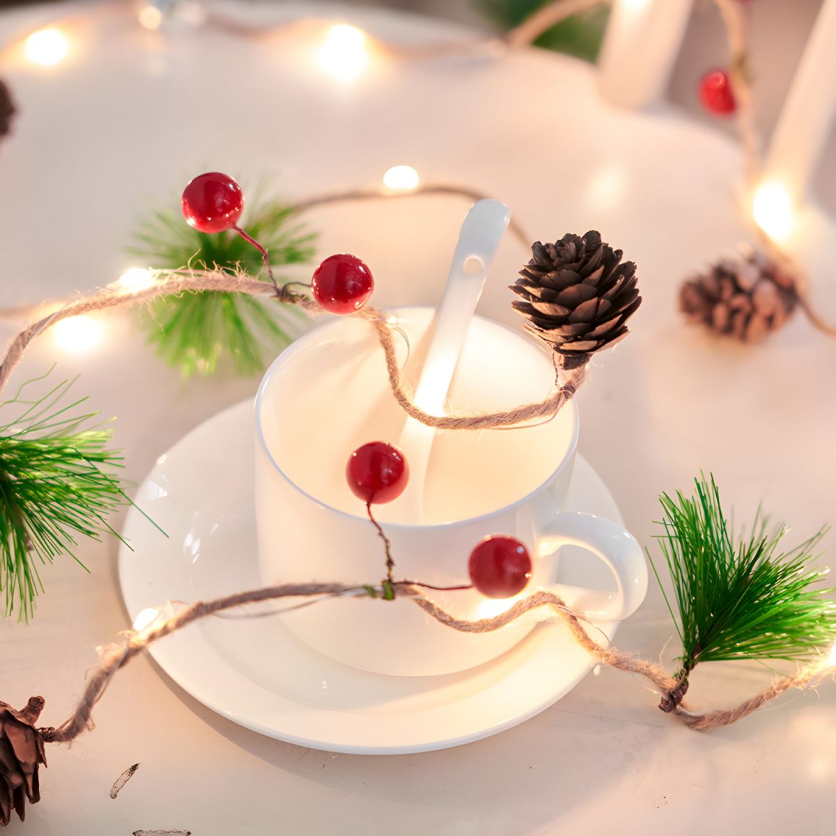 Modern Metal Rope Light LED Christmas Decorative Lights with Switch for Bedroom