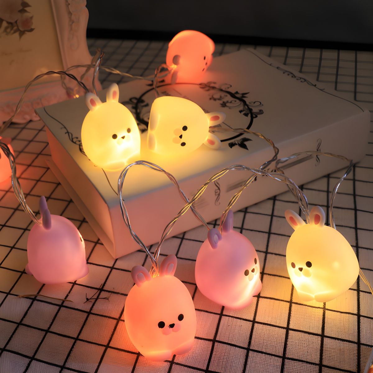 Animal LED String Lamp Cartoon Plastic Indoor Birthday Party Festive Light