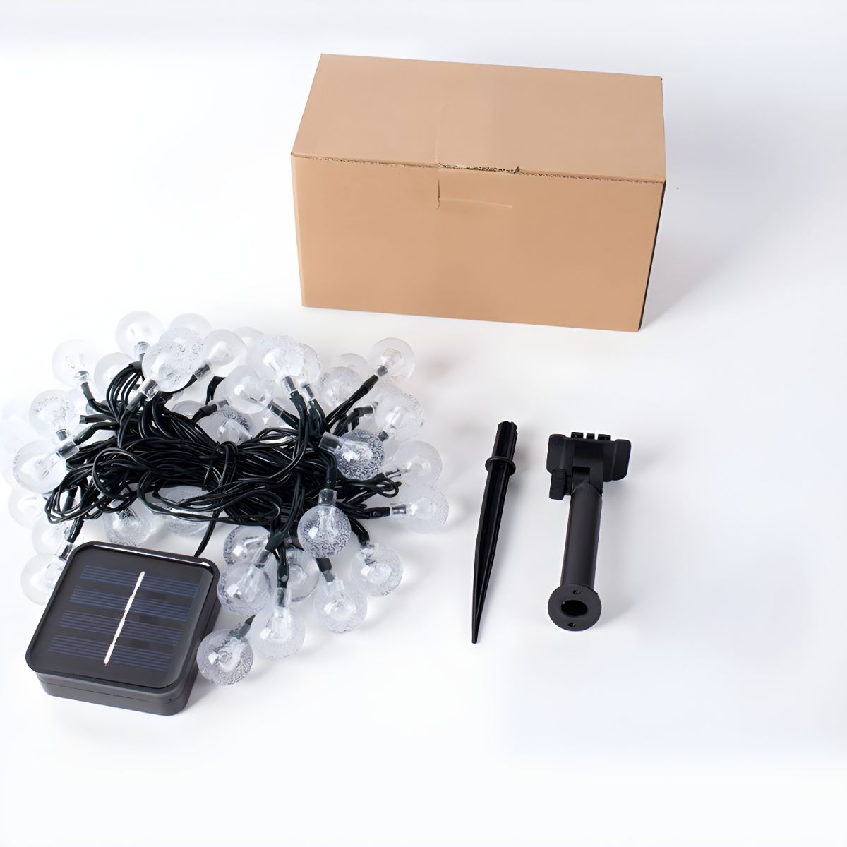 Modern Black Rope Light 50 Lights LED Global Outdoor Water Proof Light Post