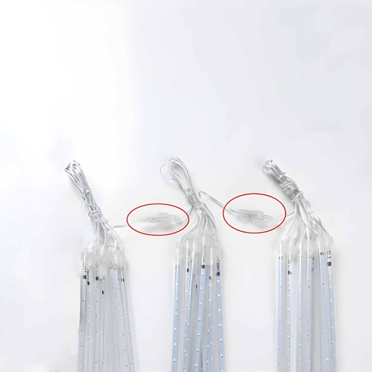 Meteor Shower Curtain String Lights Art Decor 8-Head Plastic LED Christmas Light