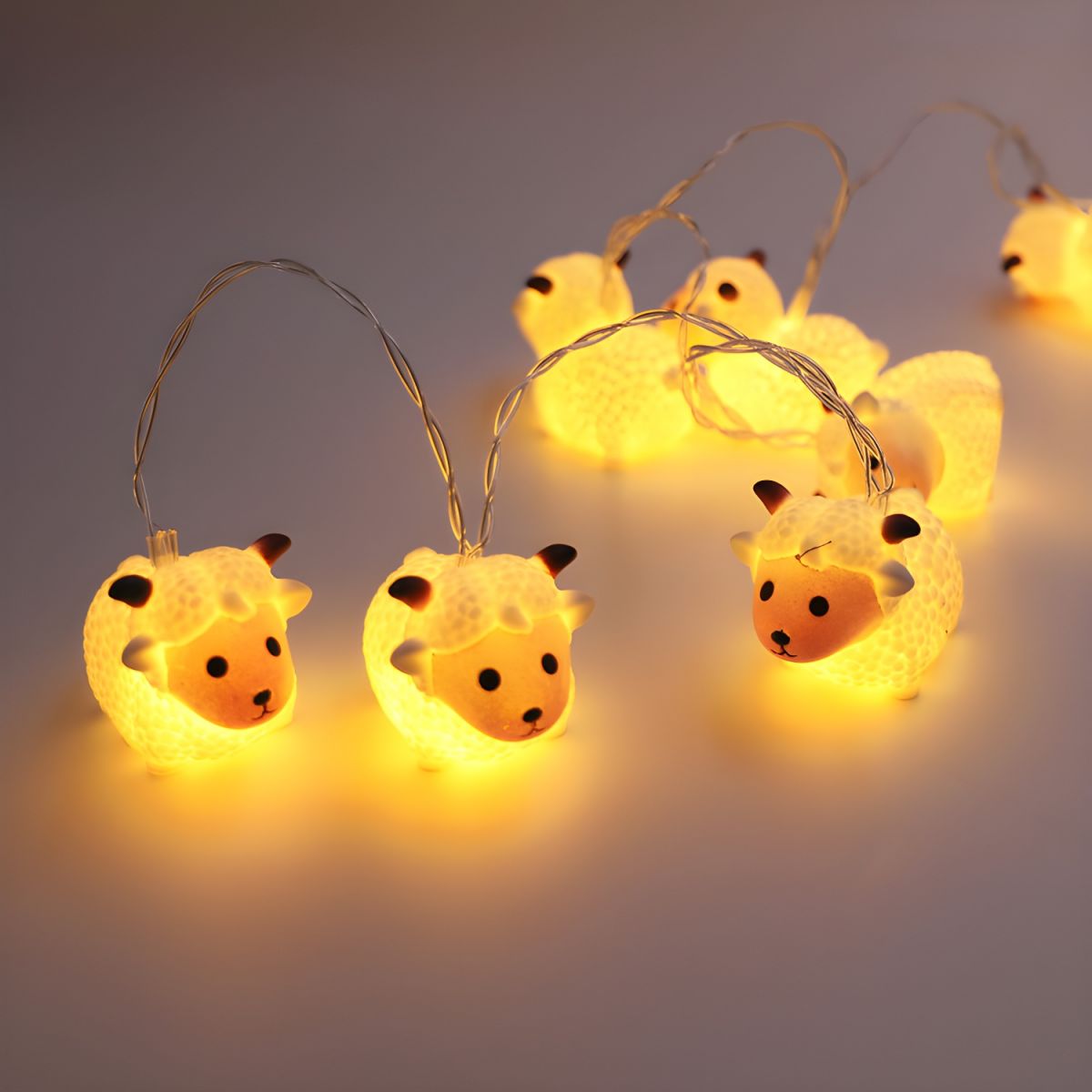 Animal LED String Lamp Cartoon Plastic Indoor Birthday Party Festive Light