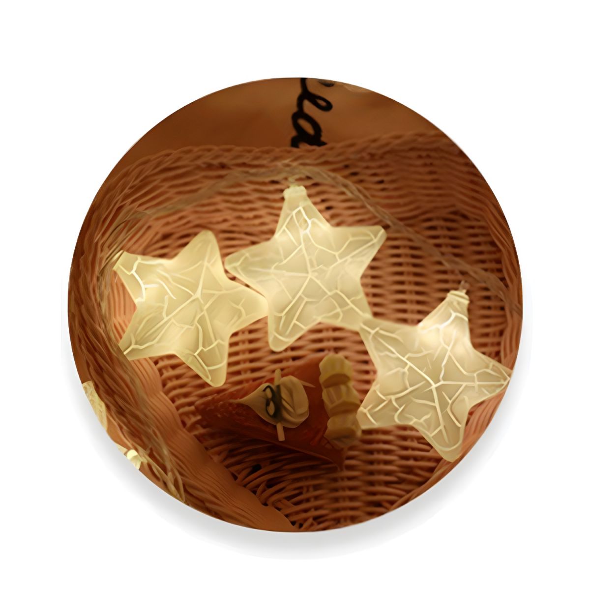 Nordic Crackled Star Shaped String Light Plastic Bedroom LED Light Strip