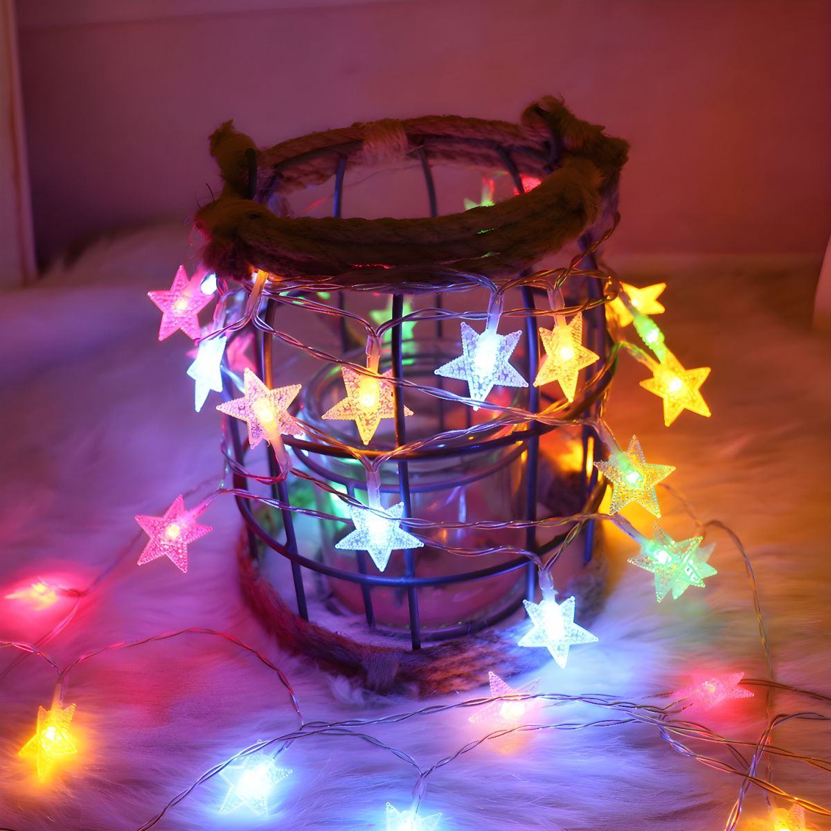 Plastic LED Decorative Lights in Modern Artistic Style Starry Outdoor Festive Lamp