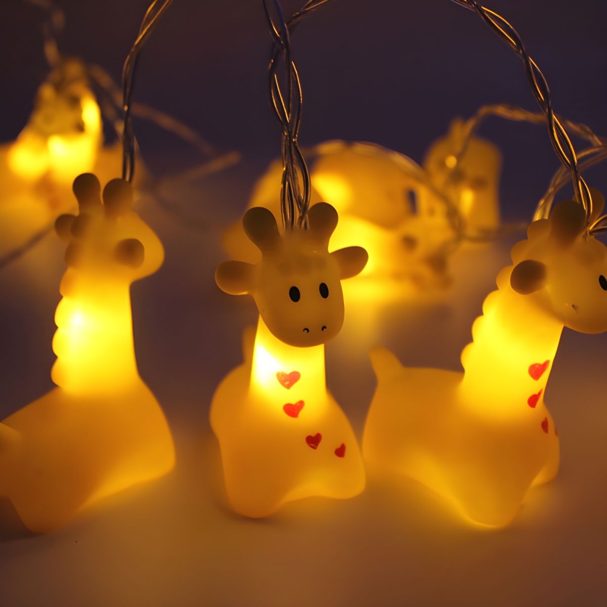 Animal LED String Lamp Cartoon Plastic Indoor Birthday Party Festive Light