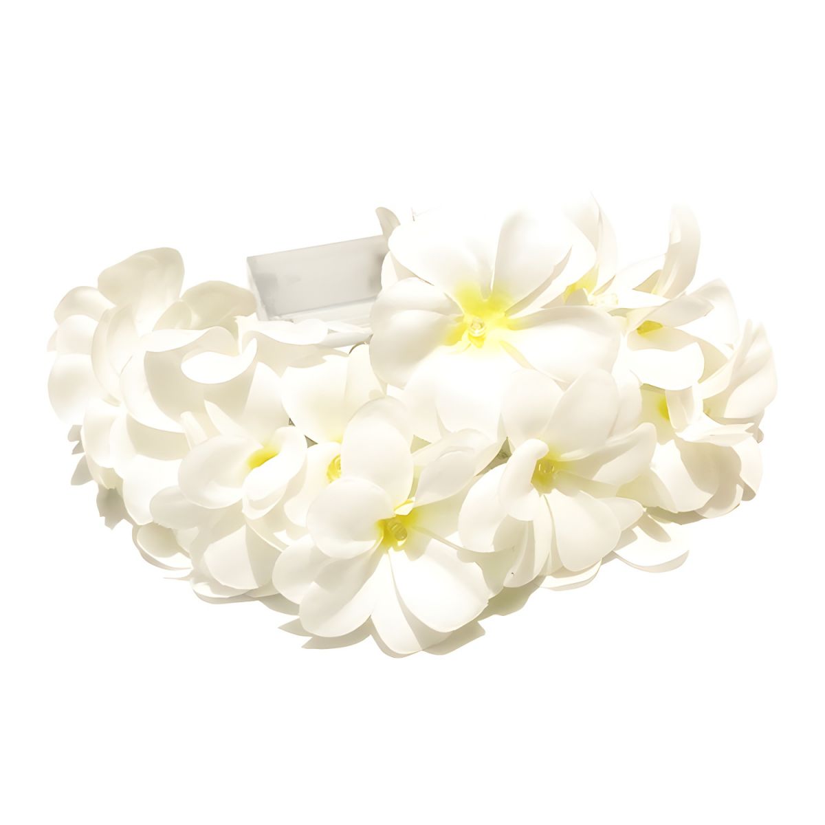 Floral LED String Light Modern Fabric 20 Heads Bedroom USB Powered Fiesta Lamp in Pink/Yellow. 9.8 Ft Long