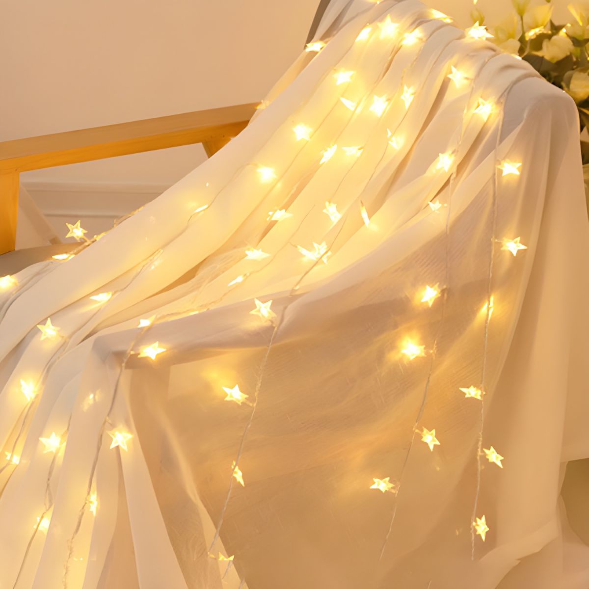 Plastic LED Decorative Lights in Modern Artistic Style Starry Outdoor Festive Lamp