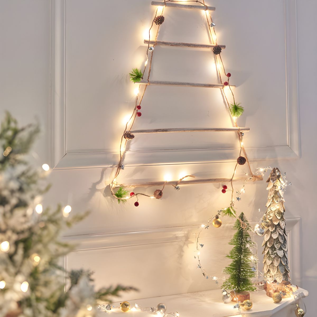 Modern Metal Rope Light LED Christmas Decorative Lights with Switch for Bedroom