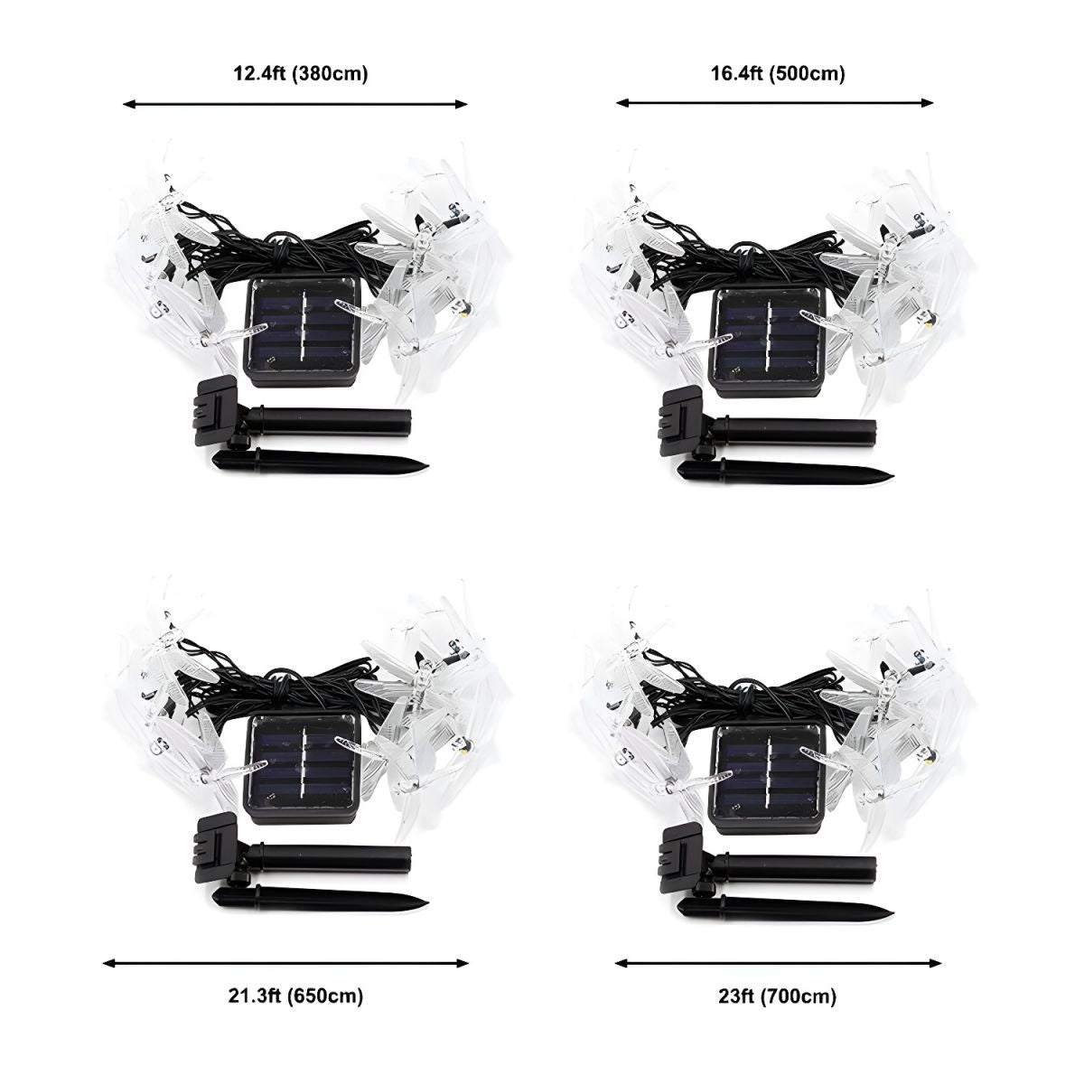 Dragonfly Solar String Light Nordic Style Plastic Outdoor Landscape Light