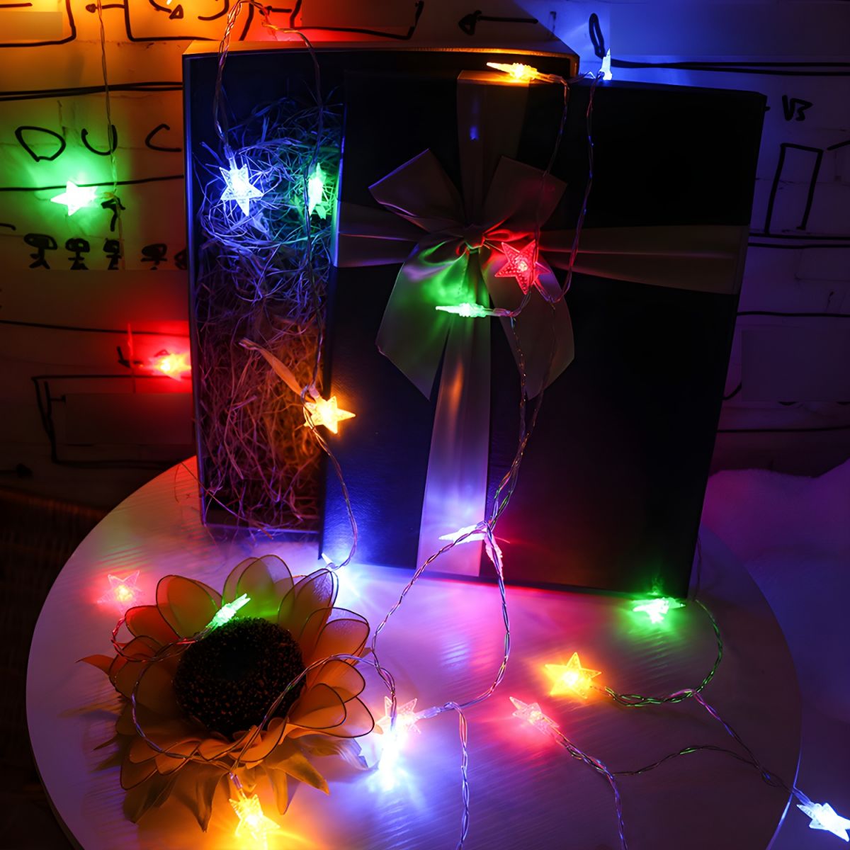 Modern Artistic LED String Lights Plastic Starry Decorative Lamp for Exterior Spaces