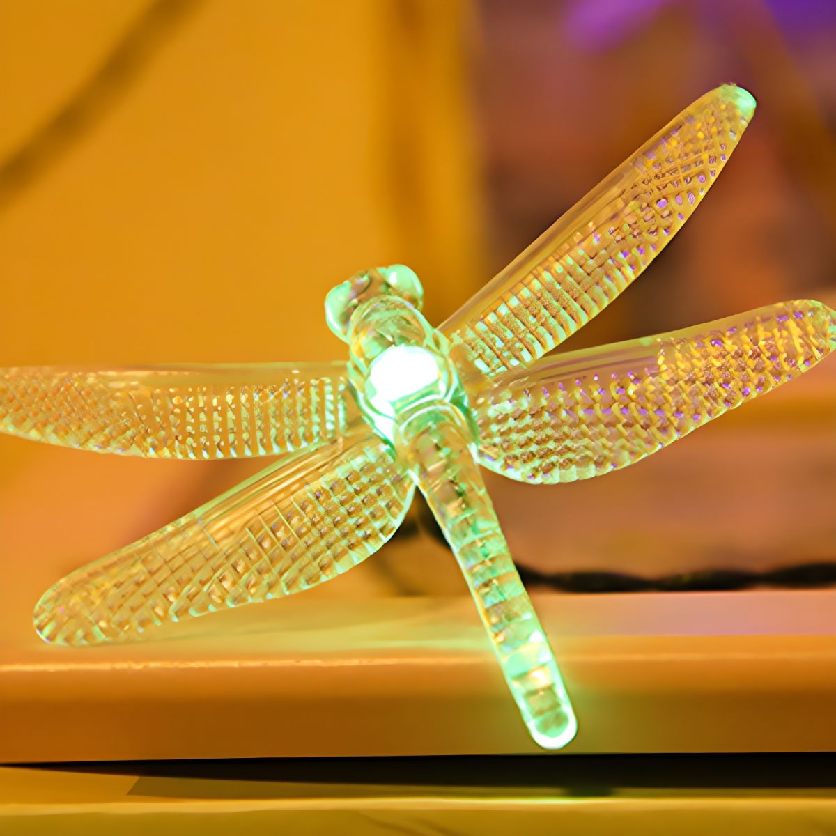 Dragonfly Solar String Light Nordic Style Plastic Outdoor Landscape Light