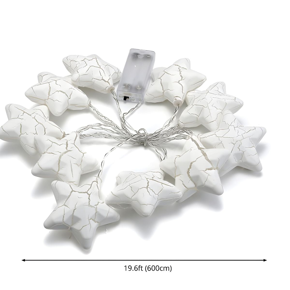 Nordic Crackled Star Shaped String Light Plastic Bedroom LED Light Strip