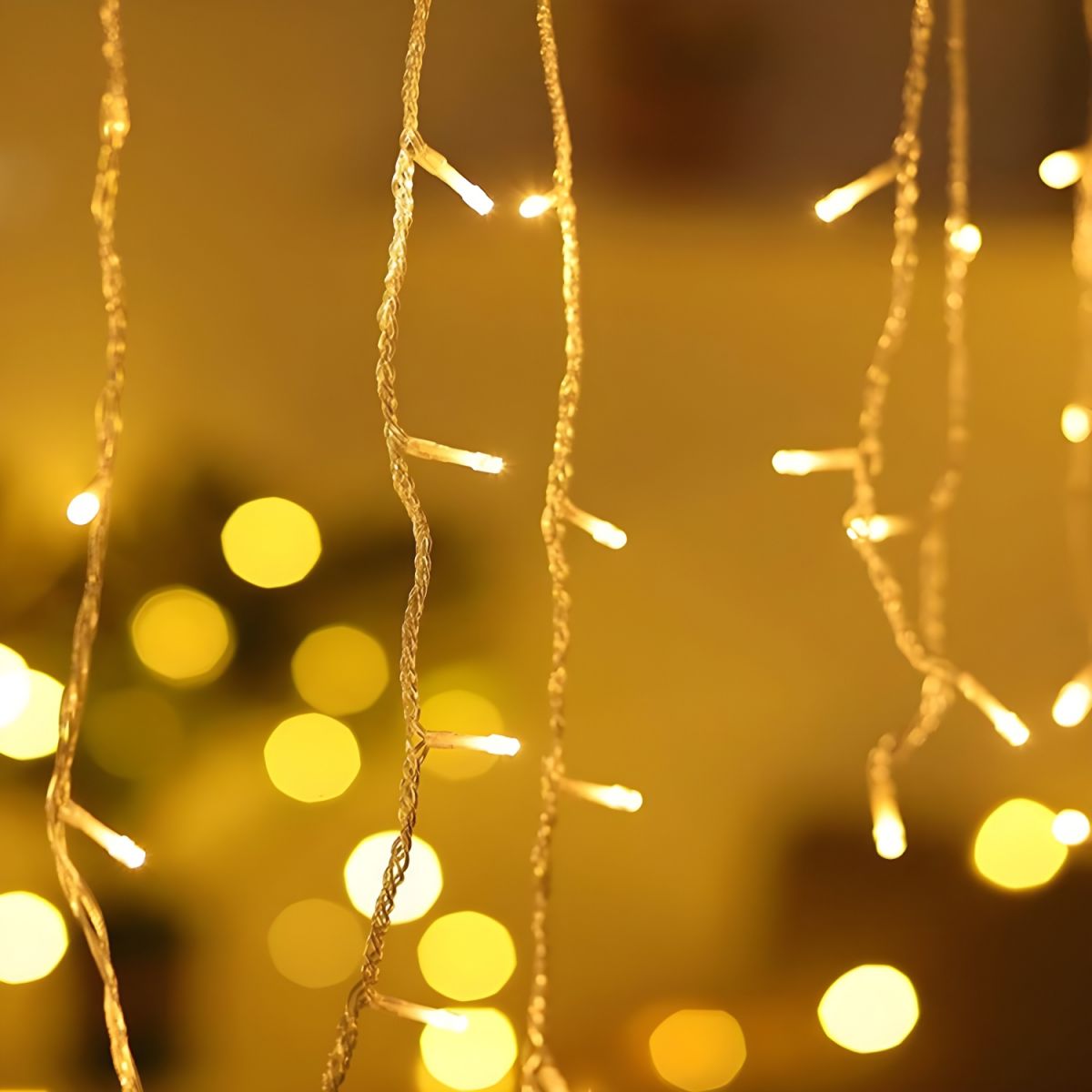 Nordic Icicles Curtain String Lights Plastic Outdoor LED Solar Christmas Light