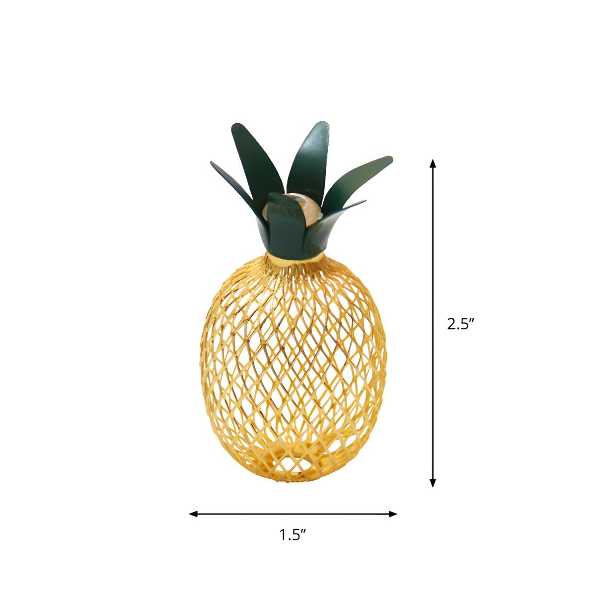 Iron Pineapple LED Light String Modernism 20/40 Bulbs Yellow Party Lighting with USB Charging. 9.8/19.6 Ft Long