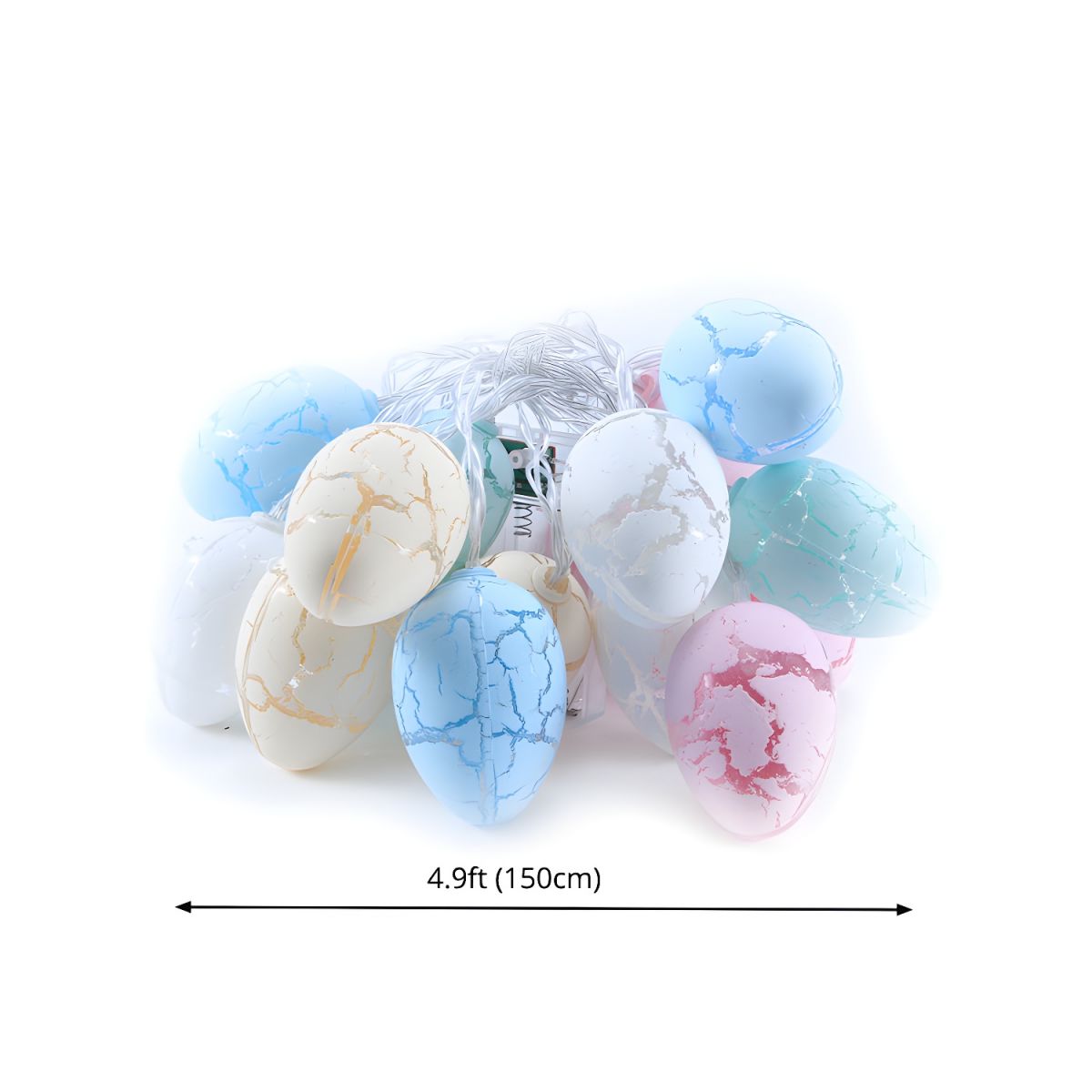 Macaron Egg Shaped String Light Plastic Bedroom LED Light Strip in Multicolored