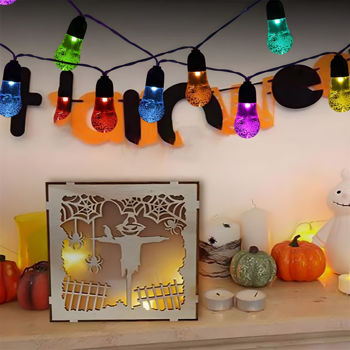 Modern Symphony LED Plastic 20-Light Global Rope Light for Garden Decorate