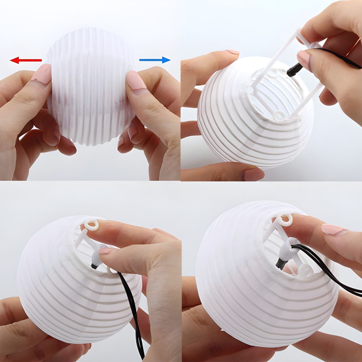 Plastic Lantern String Lamp Decorative LED Festive Lighting for Outdoor