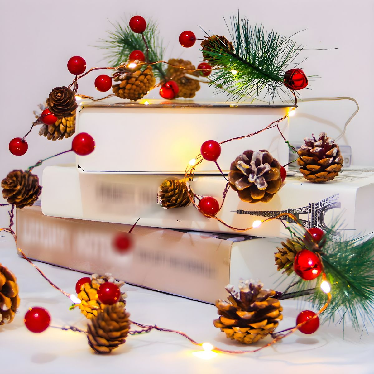 Modern Artistic Christmas Lights Plastic LED String Lights for Interior Spaces