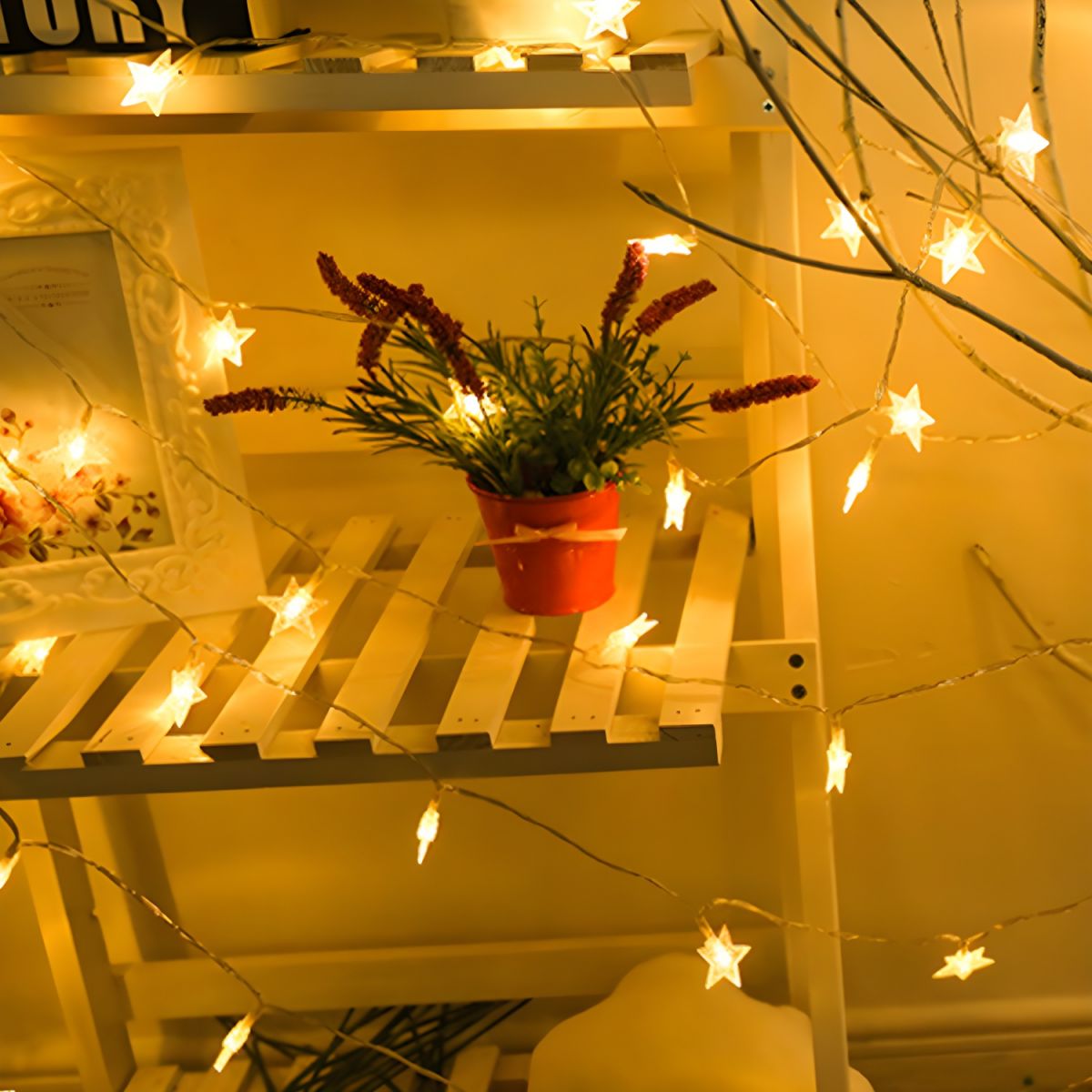 Modern Artistic LED String Lights Plastic Starry Decorative Lamp for Exterior Spaces