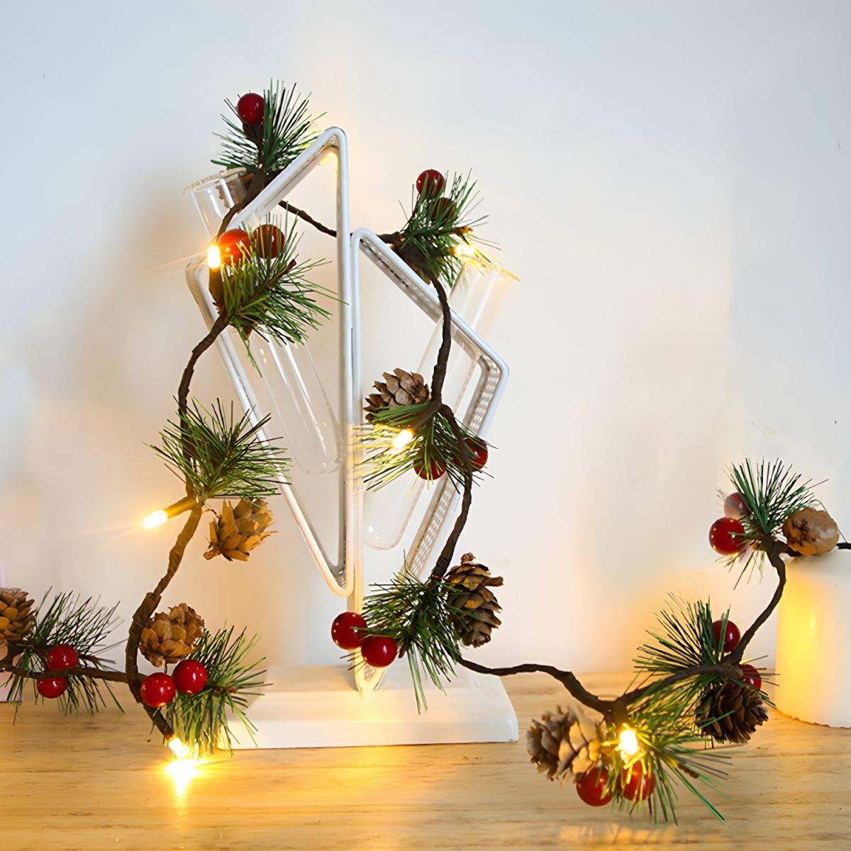 Modern Artistic Christmas Lights Plastic LED String Lights for Interior Spaces