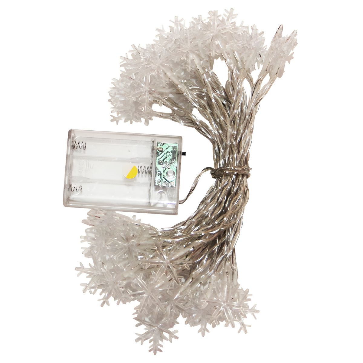 Modern Artistic LED String Lights Plastic Snowflake Decorative Lights for Exterior Spaces