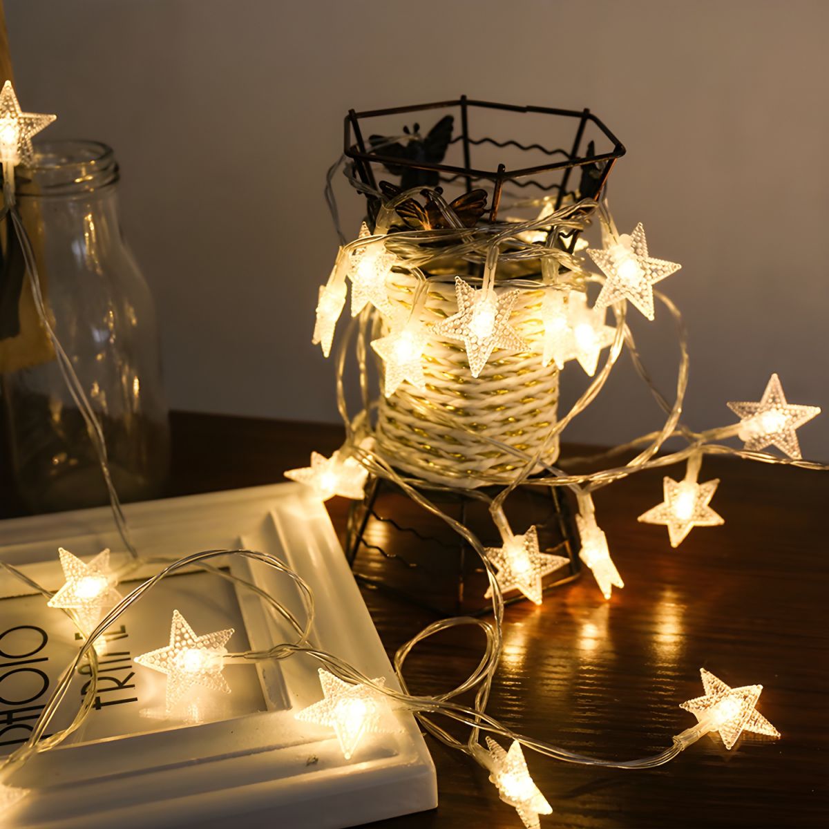 Modern Artistic LED String Lights Plastic Starry Decorative Lamp for Exterior Spaces