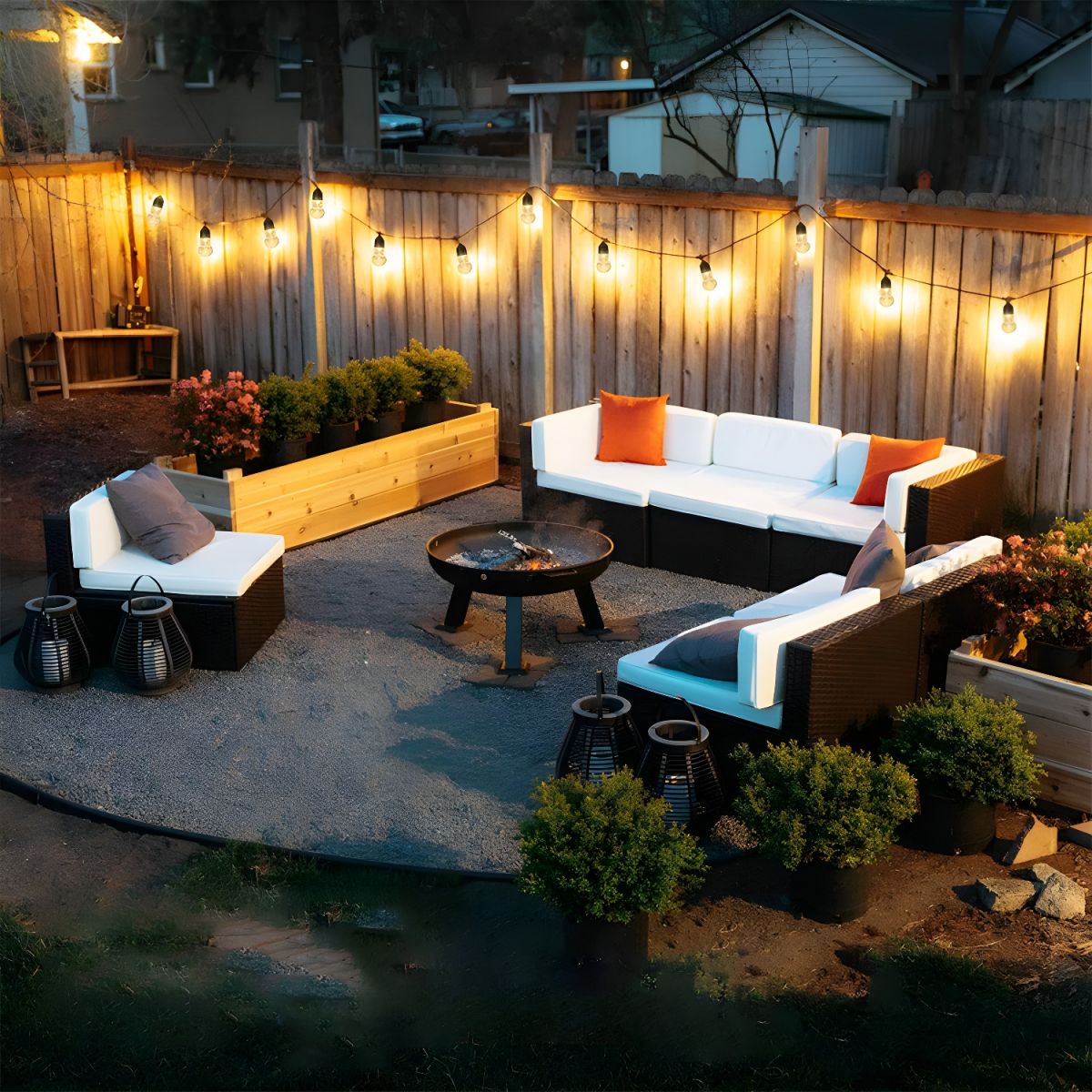 Modern Symphony LED Plastic 20-Light Global Rope Light for Garden Decorate