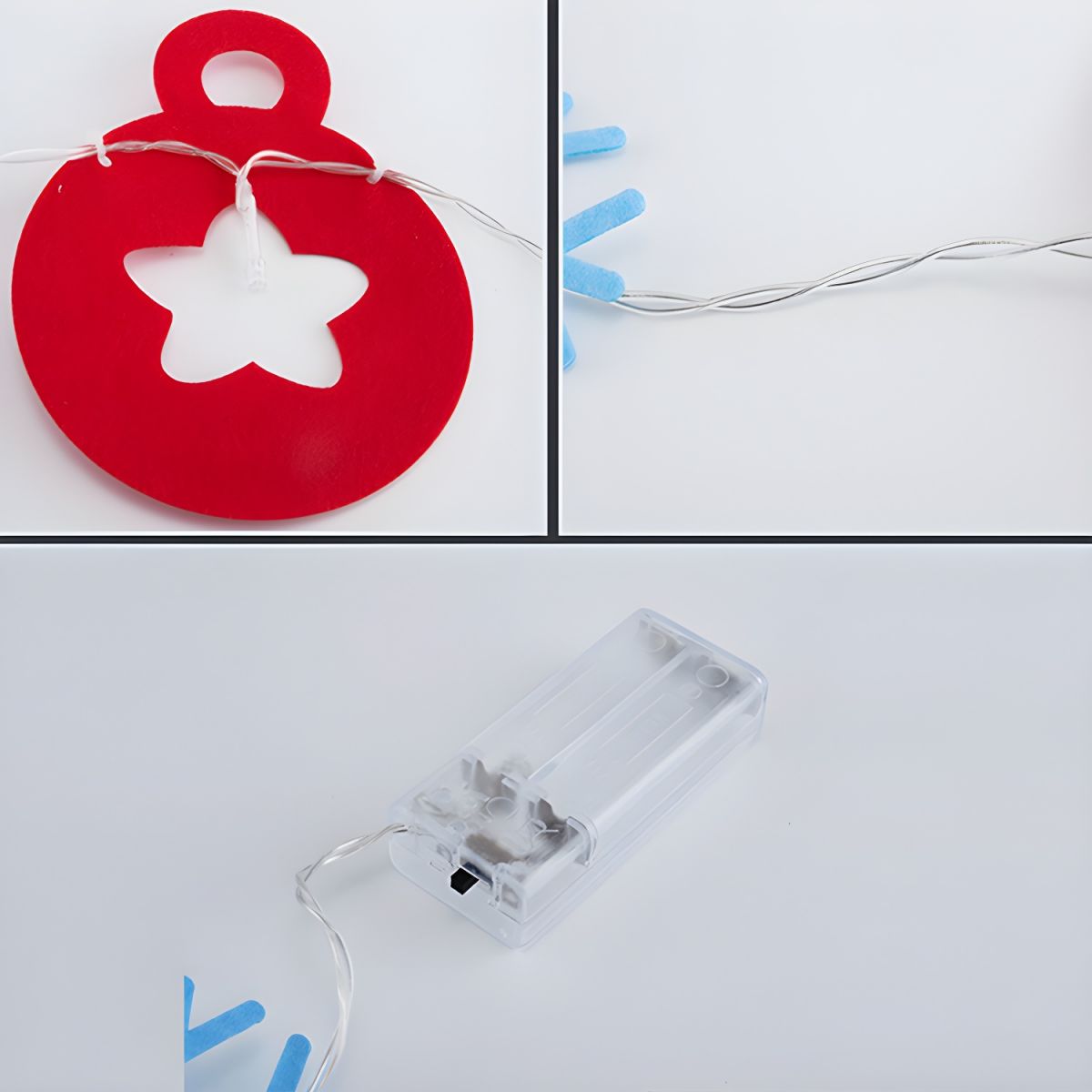 Red-Green Christmas Ornaments String Light Decorative Plastic LED Festive Light