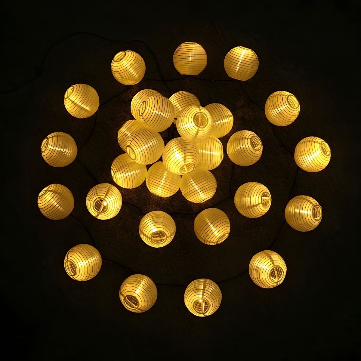 Plastic Lantern String Lamp Decorative LED Festive Lighting for Outdoor