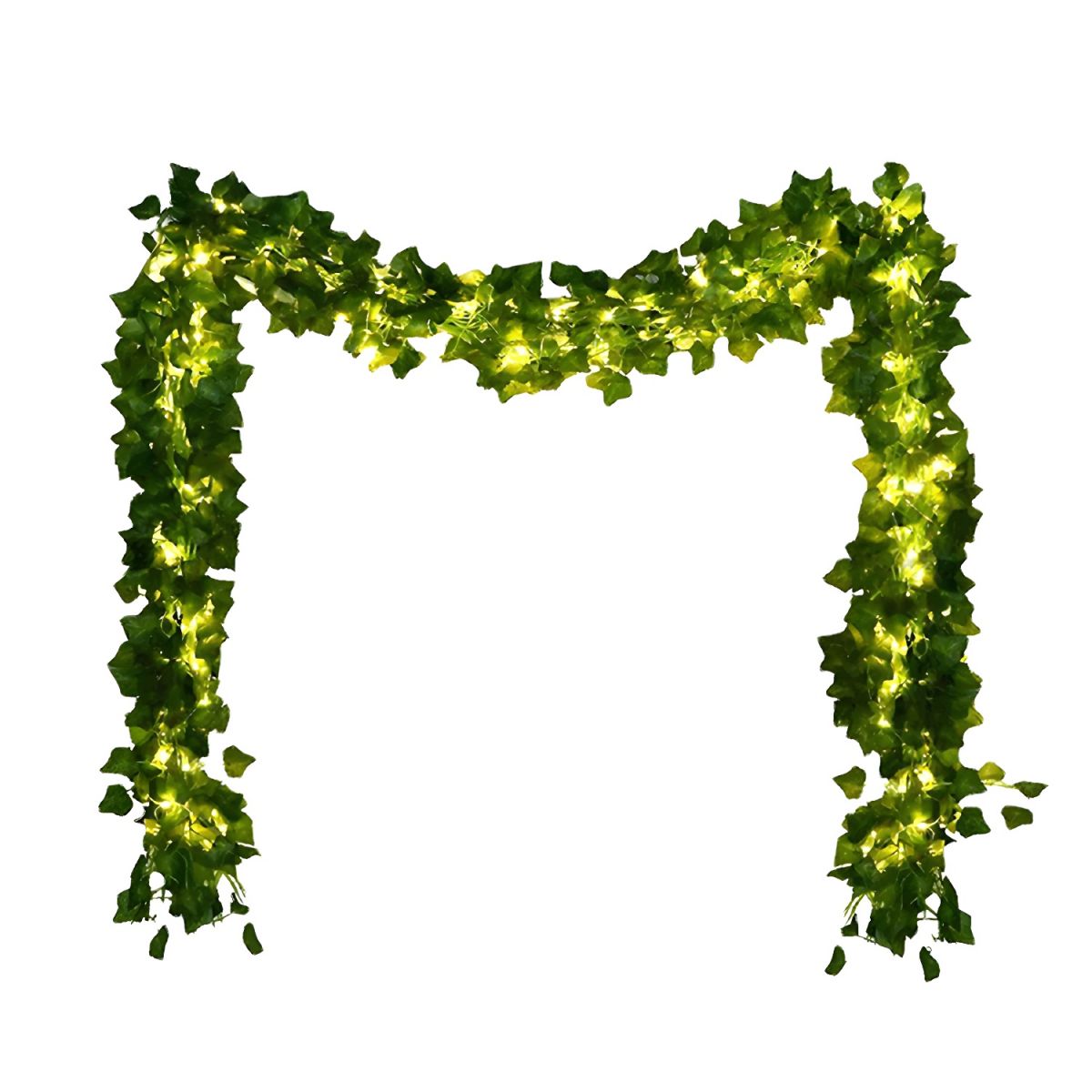 Green Maple Leaf Shaped String Lamp Decorative Plastic LED Festive Light