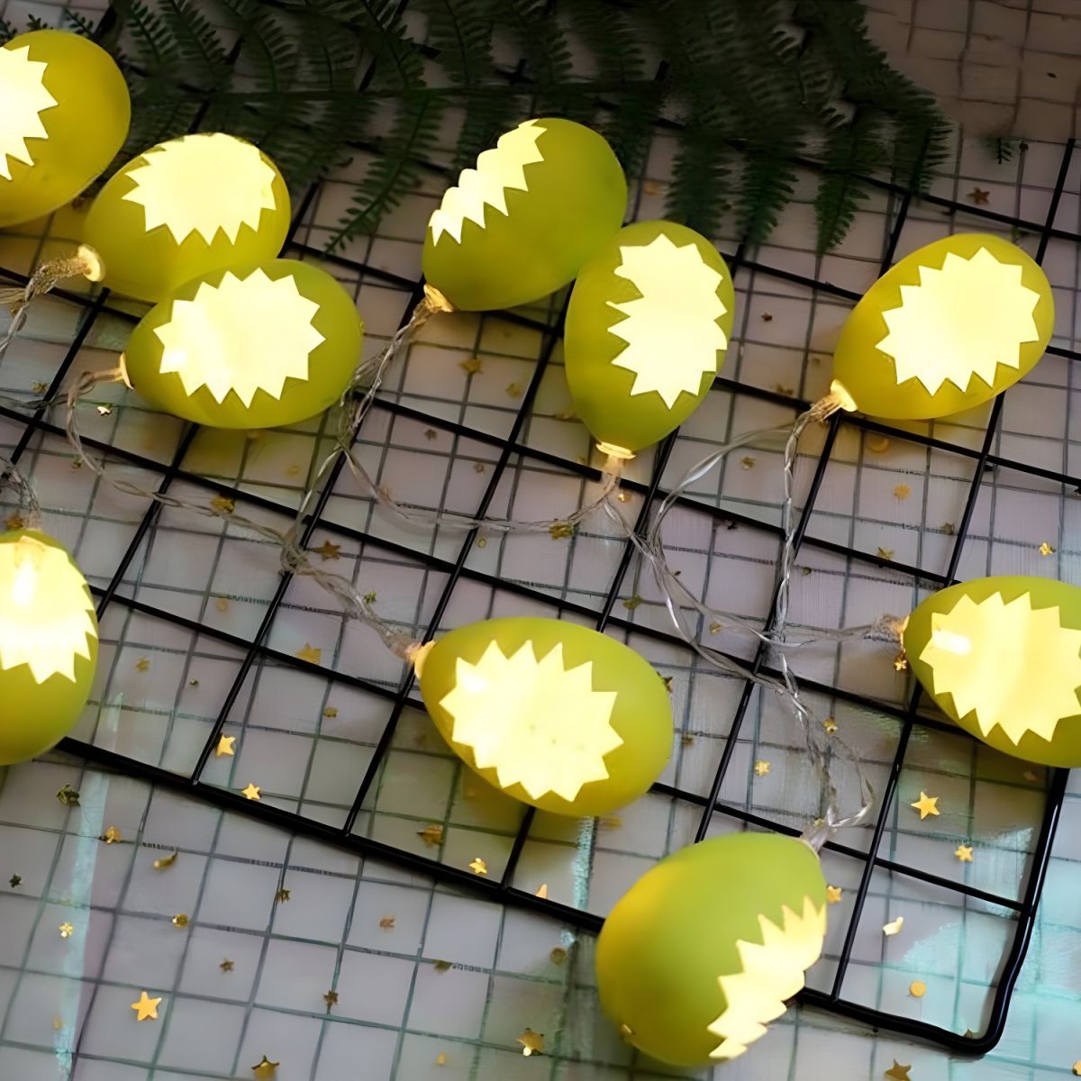 Battery Powered Easter Egg String Lamp Artistic Plastic Bedroom Festive Light