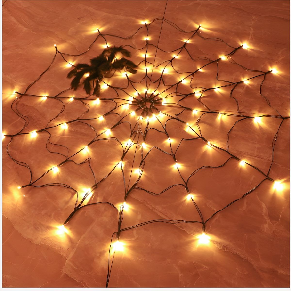 Halloween Element Decorative Lamp Modern Plastic Black LED String Light for Outdoor