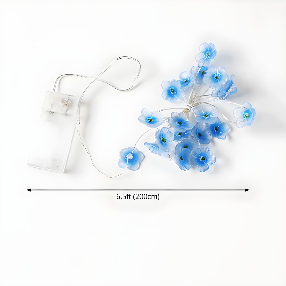 Peach Blossom Plastic String Lamp Modern Style Battery LED Festive Light for Courtyard