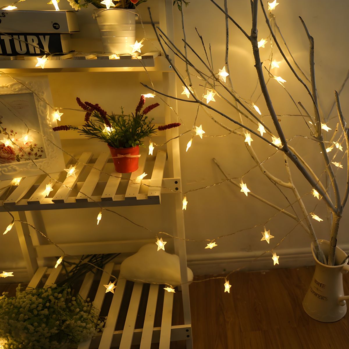 Modern Artistic LED String Lights Plastic Starry Decorative Lamp for Exterior Spaces