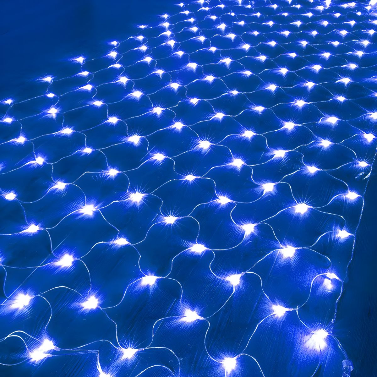 Net Shaped Solar Curtain String Light Set Nordic Plastic Outdoor LED Landscape Light