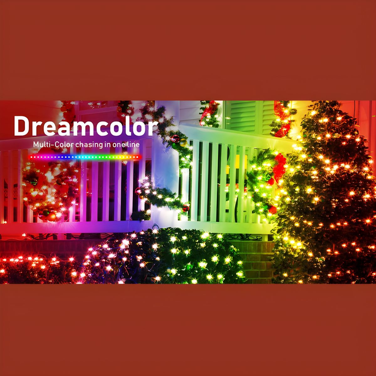 White Ball String Light Creative Plastic LED Festive Lighting with Music Sensor