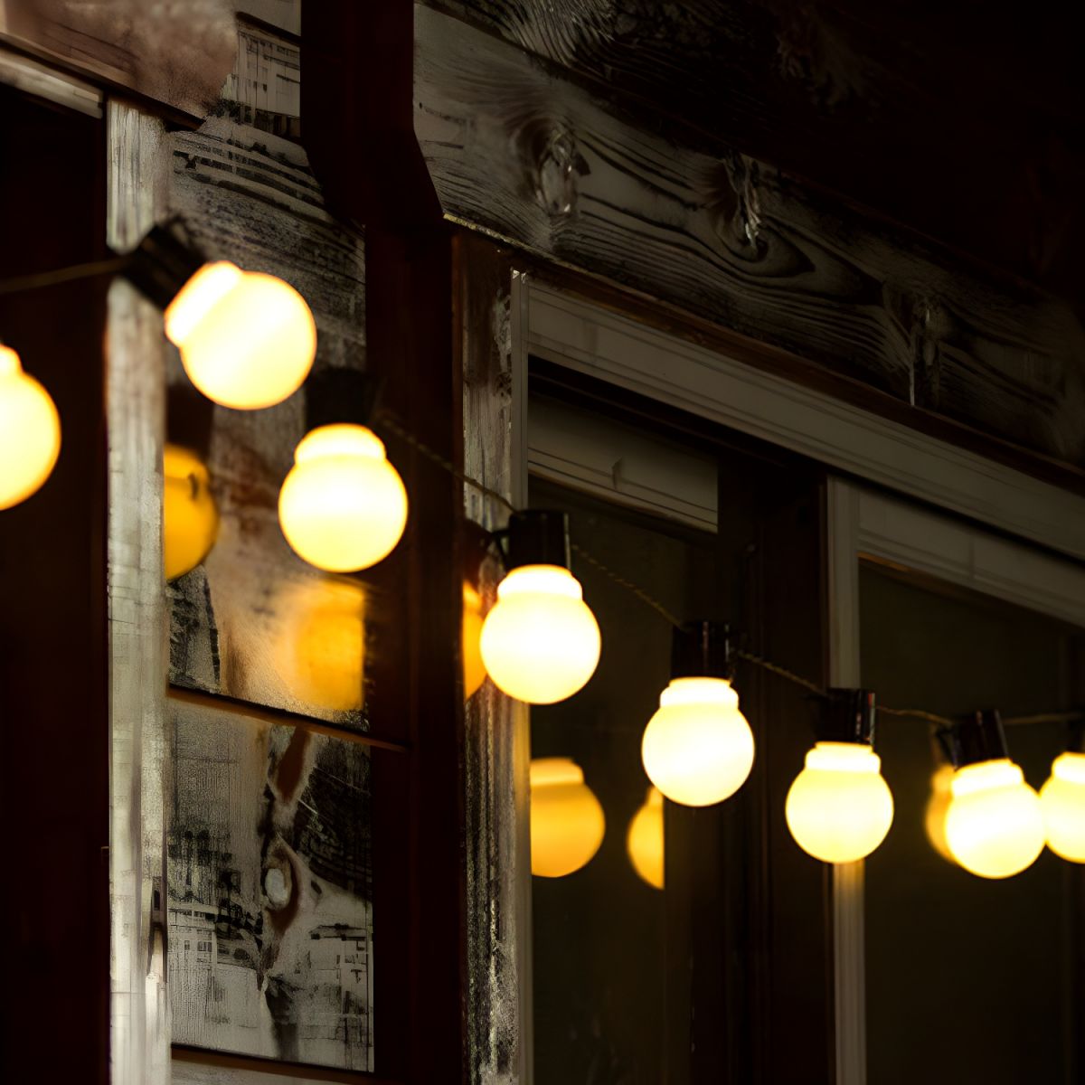 Bulb Shape Solar Powered String Lamp Art Decor Plastic Courtyard LED Fairy Lighting