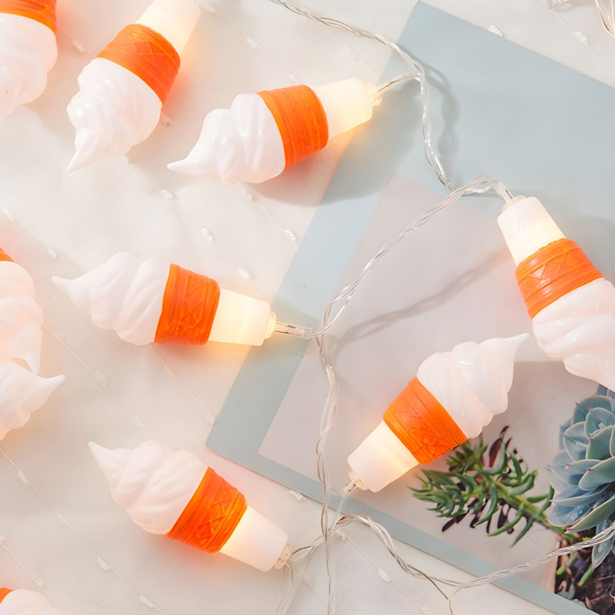 Artistic Shaded LED Fairy Lamp Plastic Girls Bedroom Battery Powered String Lighting