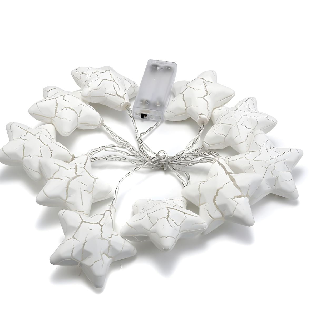 Nordic Crackled Star Shaped String Light Plastic Bedroom LED Light Strip
