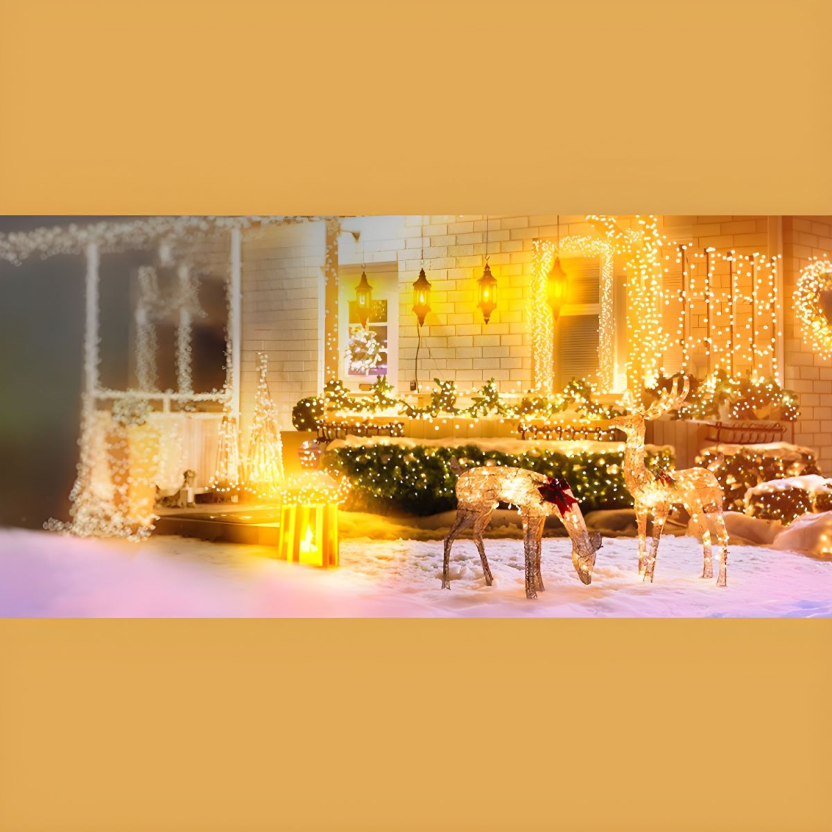 White Ball String Light Creative Plastic LED Festive Lighting with Music Sensor