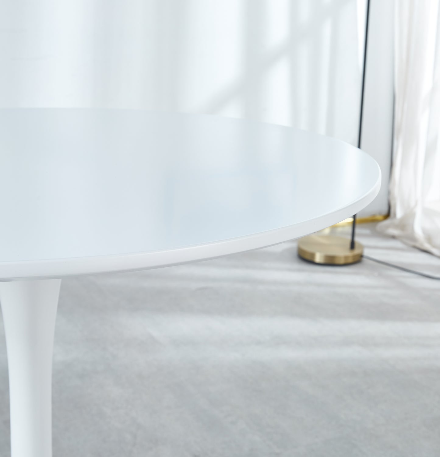 31.5" White Tulip Mid-Century Dining Table