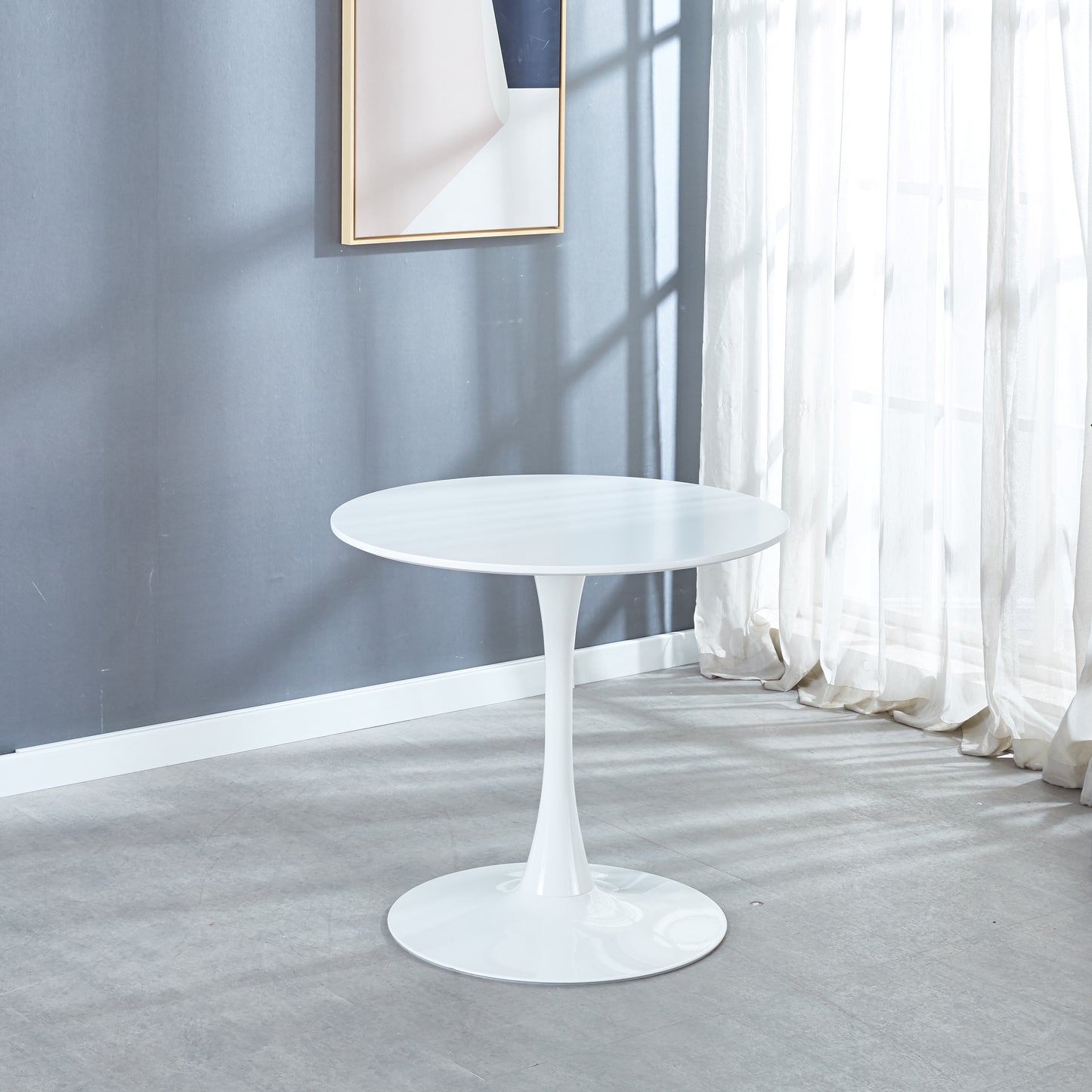 31.5" White Tulip Mid-Century Dining Table