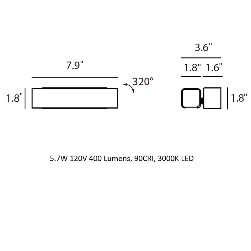 Matt White Mumu Wall Light OPEN BOX