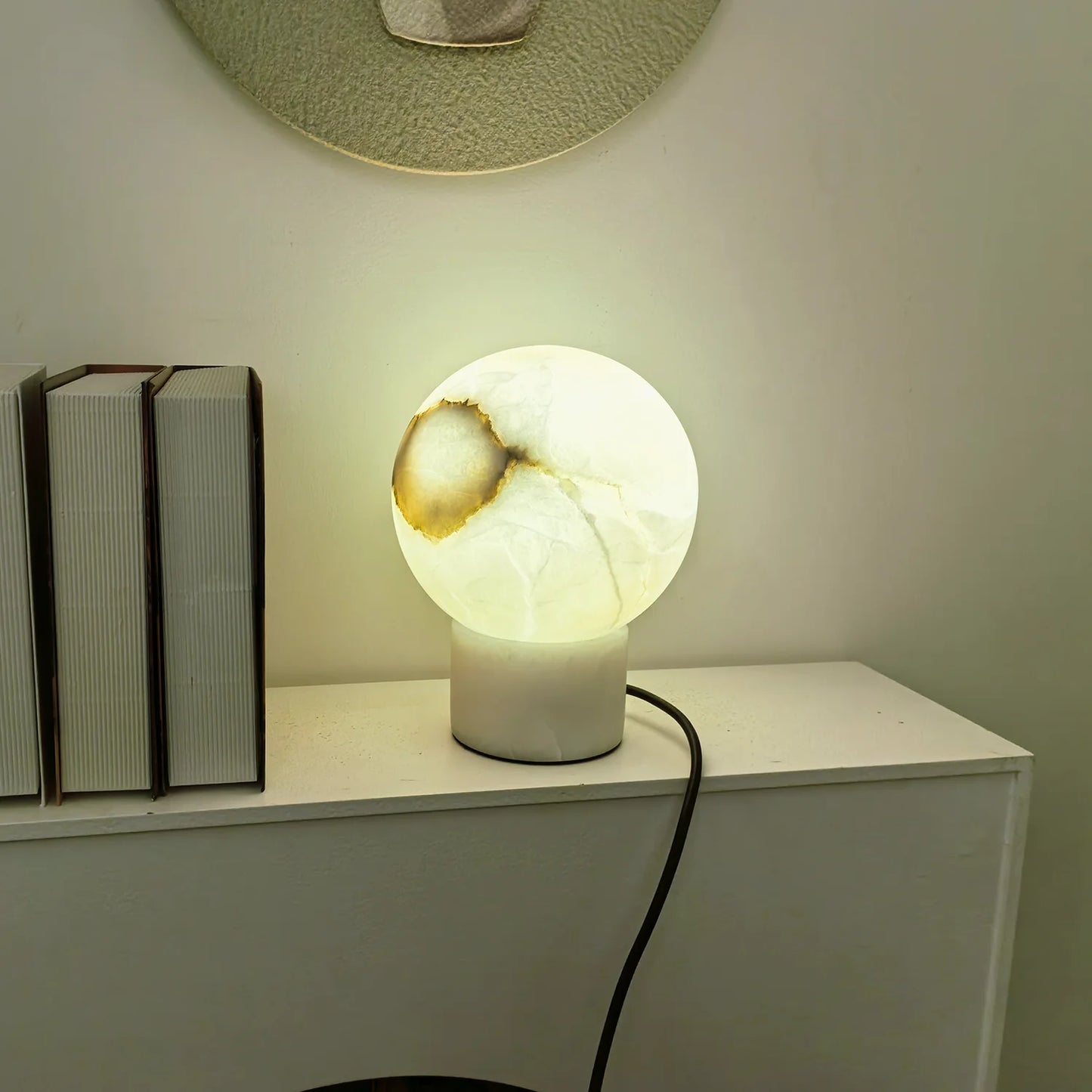 Alabaster Athena Ball Table Lamp