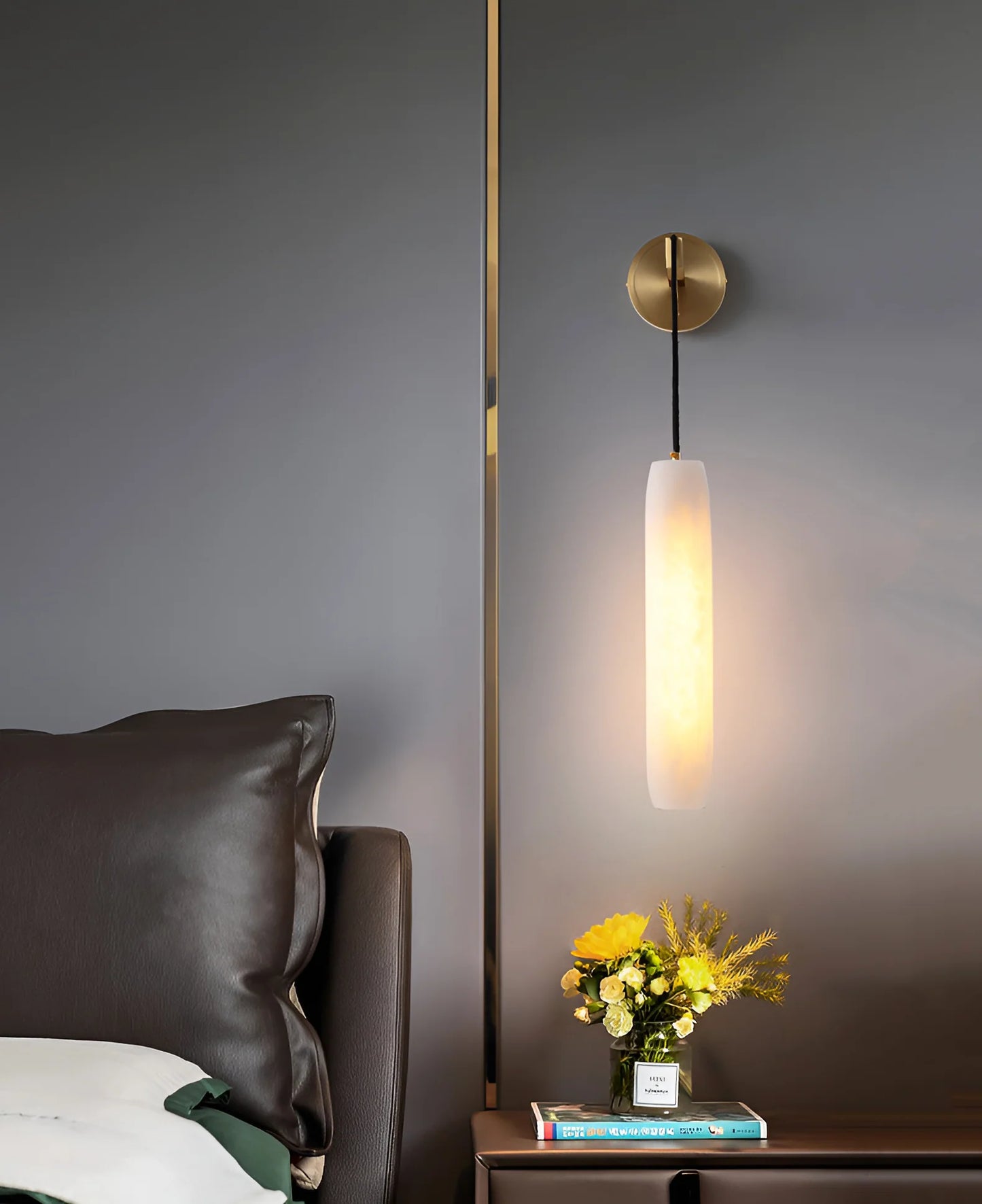 Alabaster Flute Pendant Wall Lamp