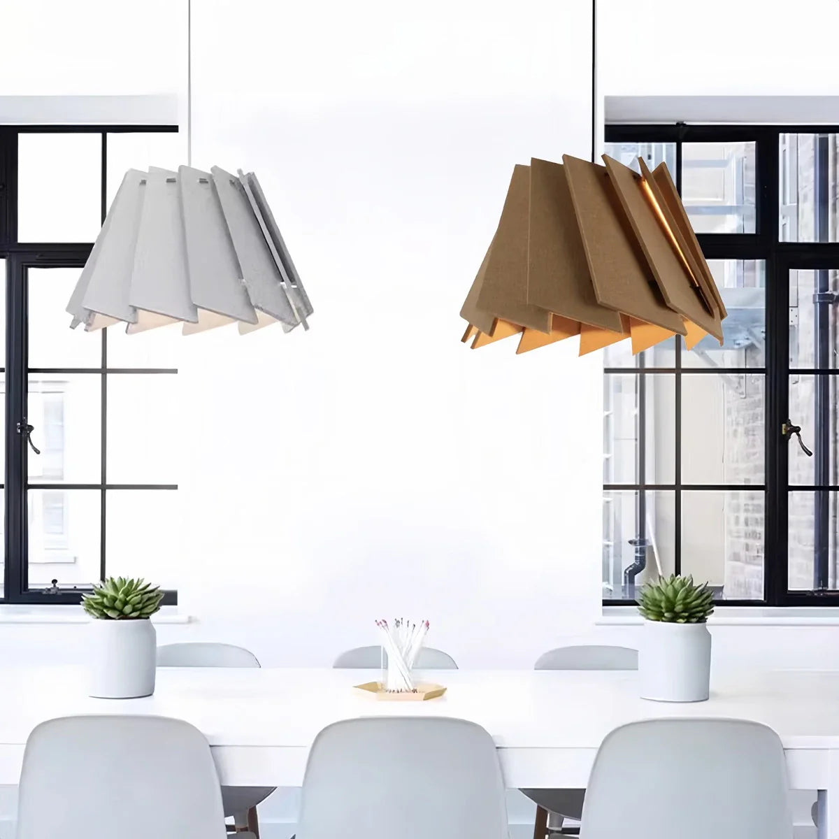 Antizer Rotating Leaf Acoustic Pendant Light for Living Room Office